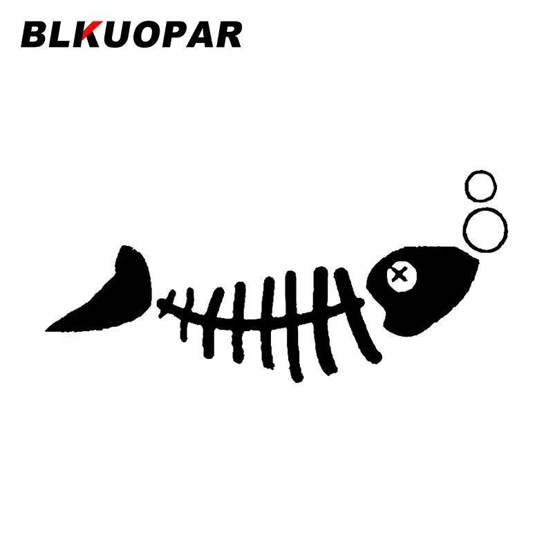 BLKUOPAR für tote Fische, Autoaufkleber, lustige Okklusion, Kratzaufkleber, Persönlichkeit, Motorrad, Kühlschrank, Windschutzscheibe, Auto-Styling