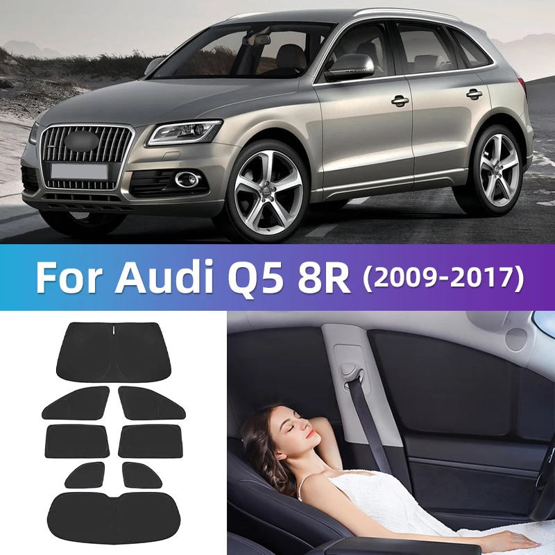 

Для Audi Q5 8R 2009-2017 пользовательский полноэкранный автомобильный козырек от солнца занавеска для конфиденциальности занавеска для путешествий кемпинга автомобиля для сна внутри