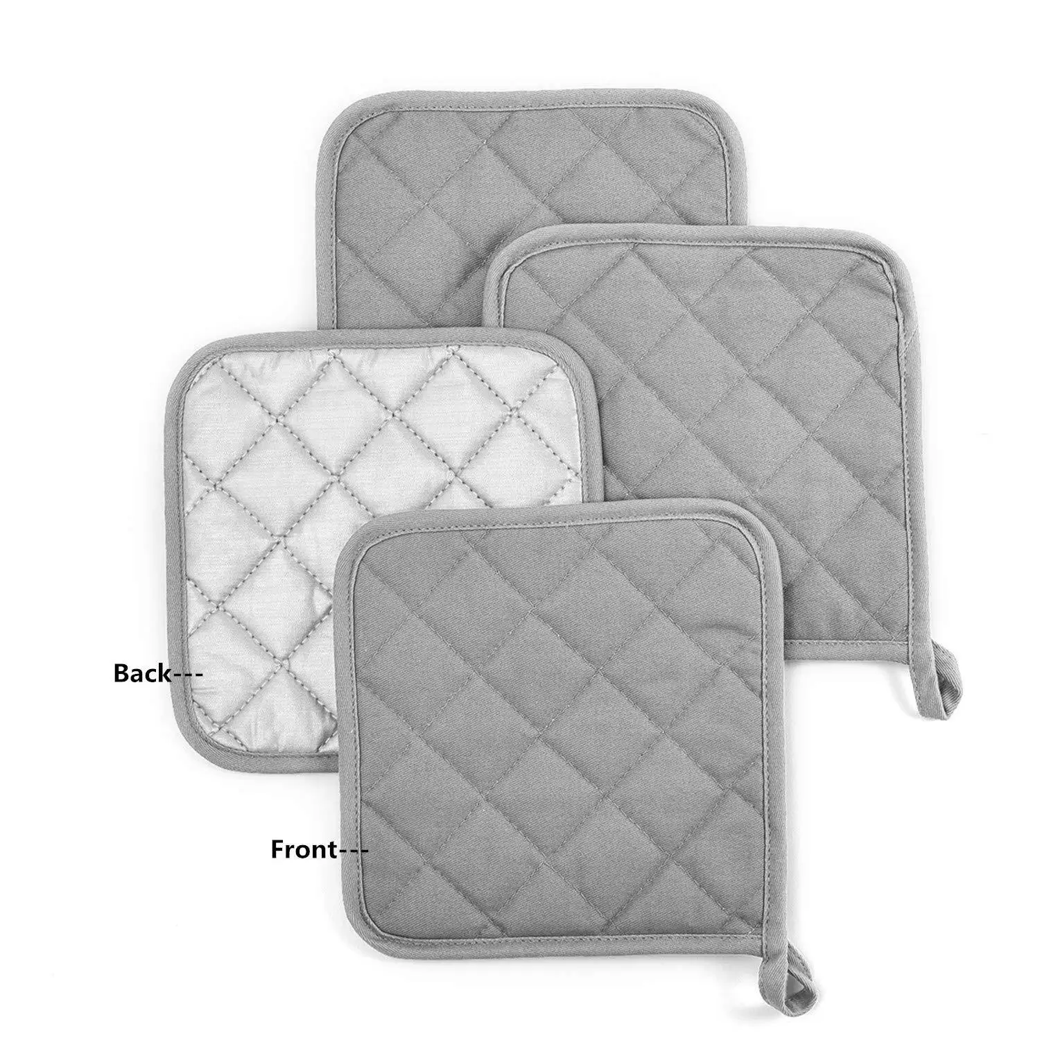 2/4pcs Heat-Resistant Pot Holders Extra-thick Padding With Non-Slip Grip Stylish Versatile Kitchen Countertops Oven