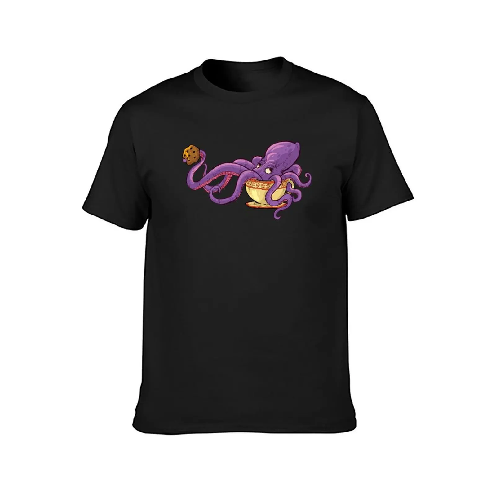 Give an octopus a cookie.... T-Shirt tops anime oversized t shirts for men