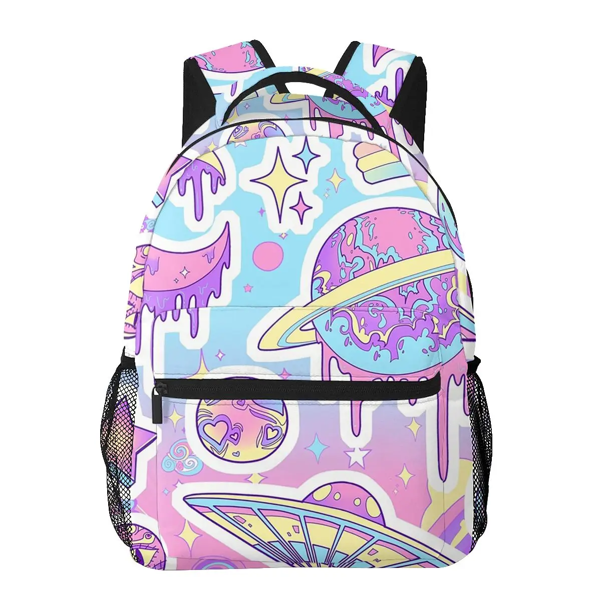 Mochila Pastel Galaxy para niños y niñas, morral escolar de dibujos animados para ordenador portátil, bolso de hombro de gran capacidad