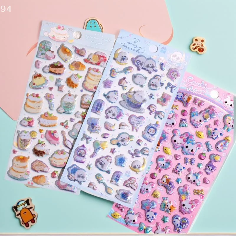 

Восхитительные наклейки ярких цветов с животными, декор для скрапбукинга и журналов своими руками, 1/2 листа канцелярских принадлежностей, забавная идея подарка