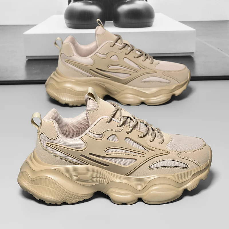 Men's  four seasons casual sneakers light breathable soft-sole outdoor speed running shoes fashion students racing sports shoes