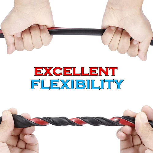 Imagen 2 del producto Sello de goma para pelado de clima de coche, sello de puerta en forma de D, tira autoadhesiva Universal a prueba de viento para ventanas y puertas