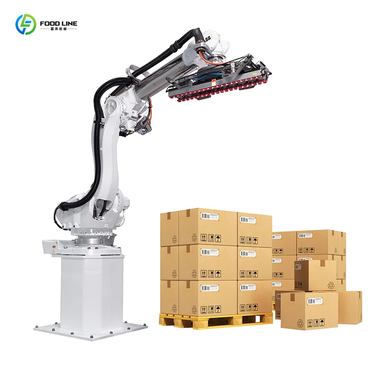 High Productivity Carton Stacking Palletizer Customized Robot Palletising Machine Factory Handling Equipment High Precision