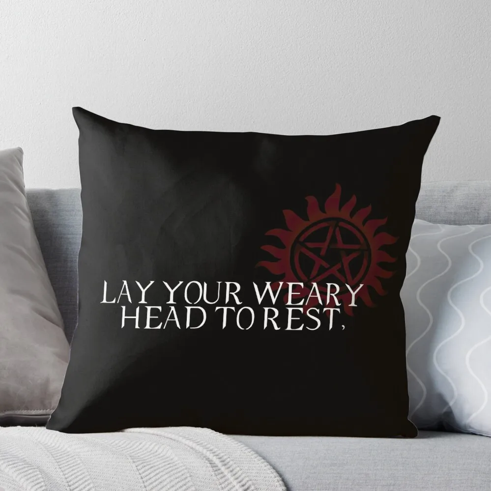 

Lay your weary head to rest Throw Pillow Decorative pillowcase luxury home accessories