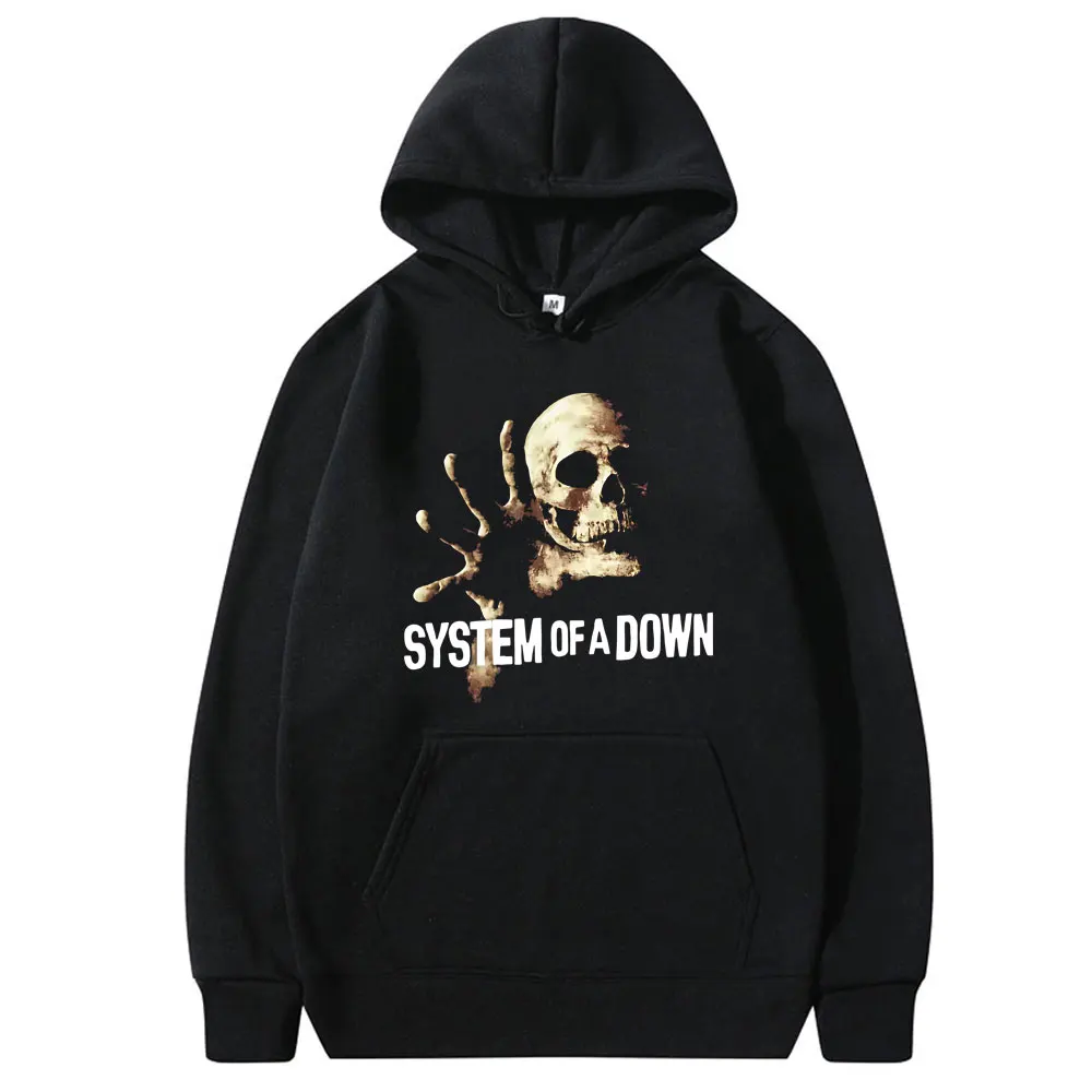 

Vintage System of A Down Skeleton Graphic Hoodie Men's Casual Oversized Streetwear Men Women Rock Alternative Metal Sweatshirt