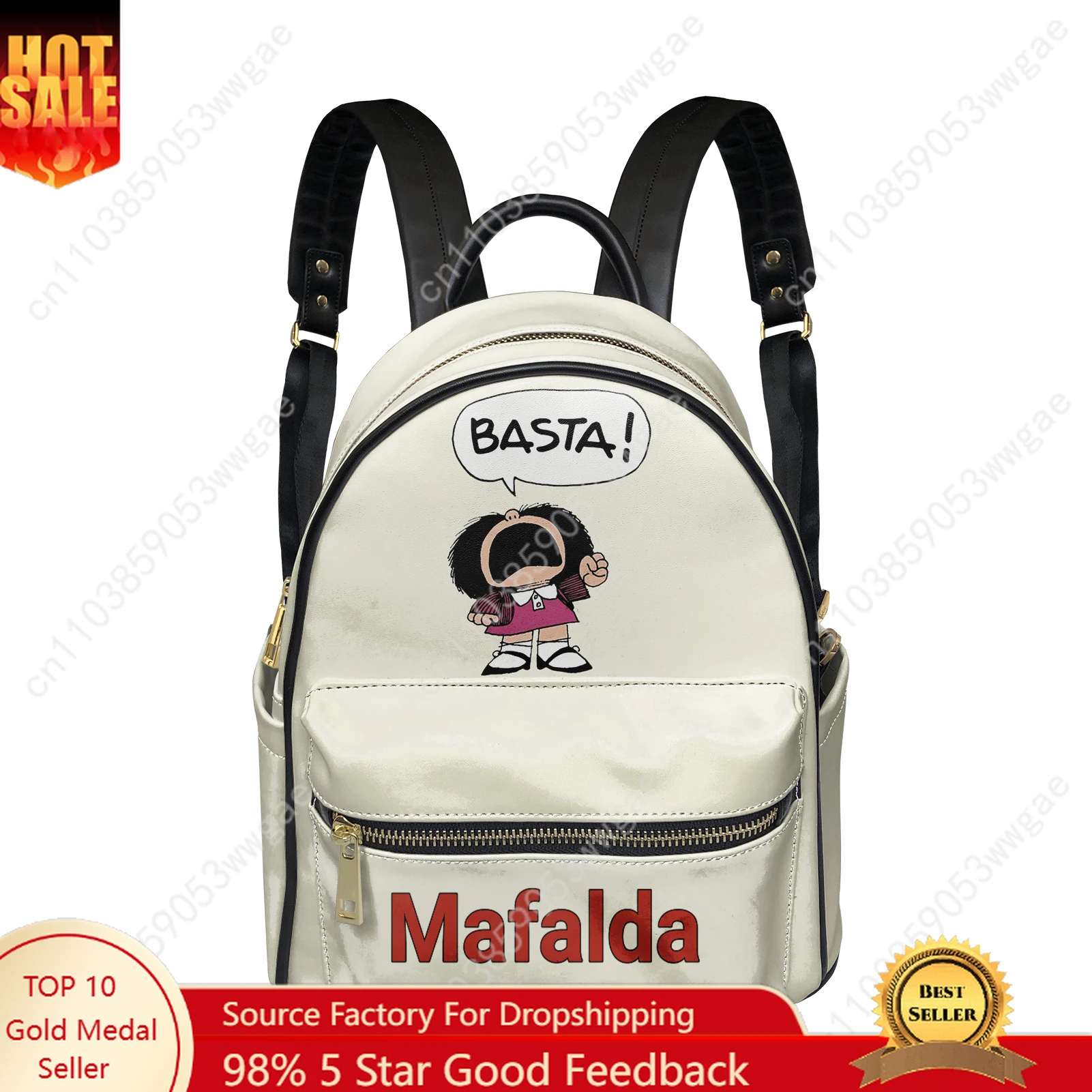 

Mafalda Backpack Womens Mens Knapsack Customized Text Image Double Shoulder Bags Business Travel Bookbag Rucksack Gift Daypack