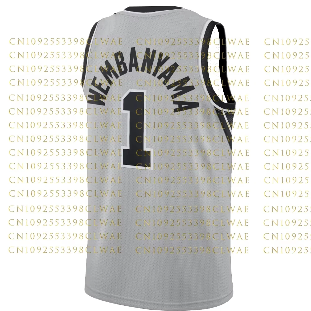 2026 Victor Wemban # 1 Basketball-Shirt für Herren, speziell, schnell trocknend, atmungsaktiv, für Kinder, Eltern-Kind-Outfit, Basketball-Fan-Tanktop – Detail 4