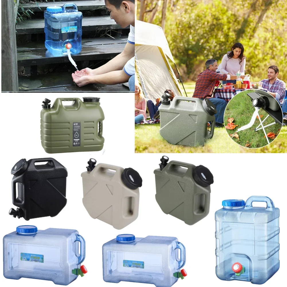 

Portable Camping Water Bucket 10L Drinking Water Canister with Detachable Faucet No Leakage for Camping Fishing Picnic