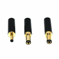 2pcs Gold plated DIY DC Power Plug 3.5*1.35 4.0*1.7 5.5*2.1 5.5*2.5MM Wielded Male Jack Connector For Wielding Liner Power Cable