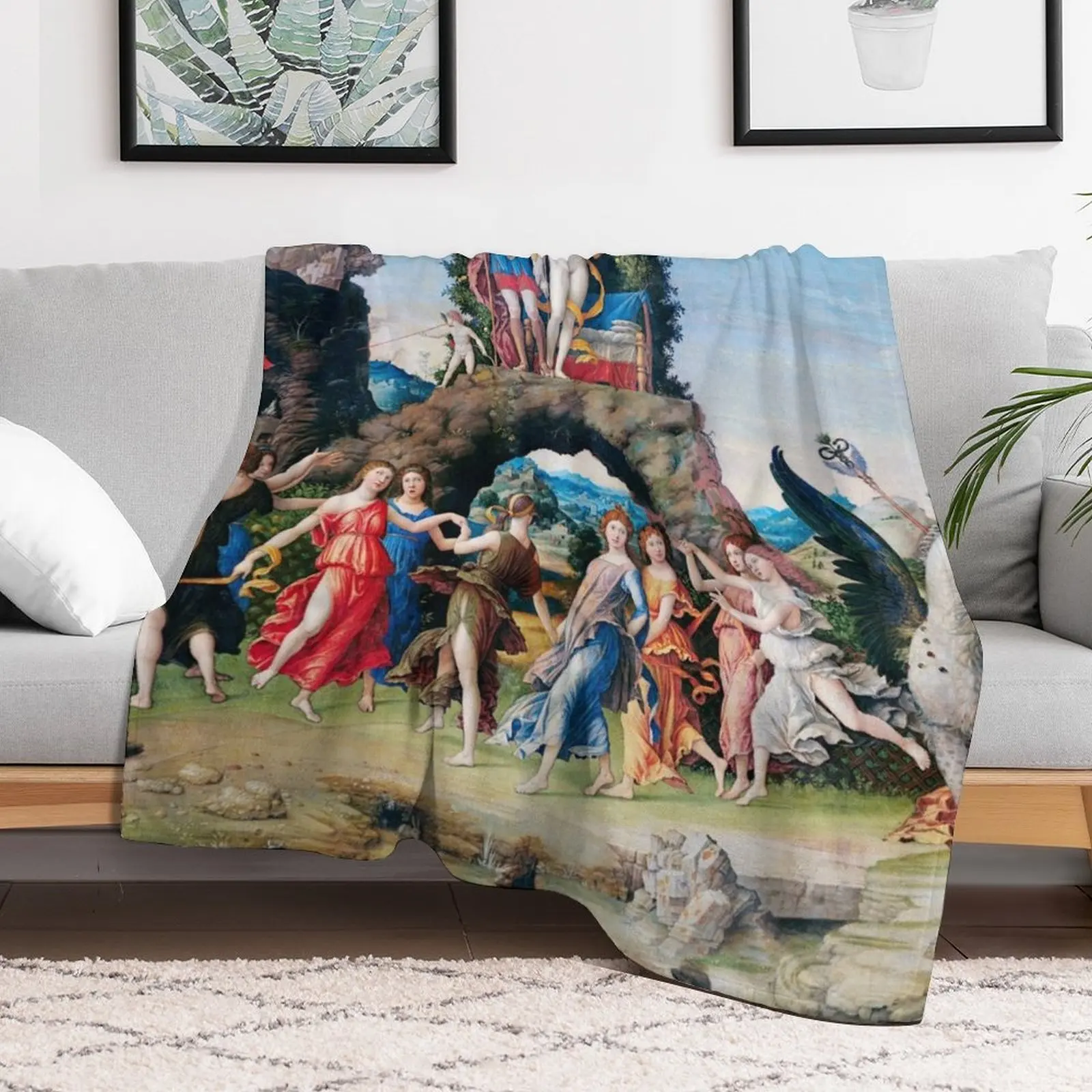 La Parnasse - Andrea Mantegna Throw Blanket Warm Napping Blanket for Office Couch Bed