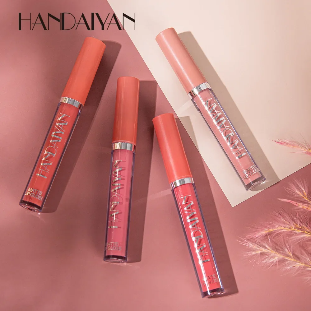 2023 Fashion Waterproof Nude Matte Lip Gloss Lipstick Lip Balm Sexy Red Lip Tint 12 Colors Women Fashion Makeup Gift