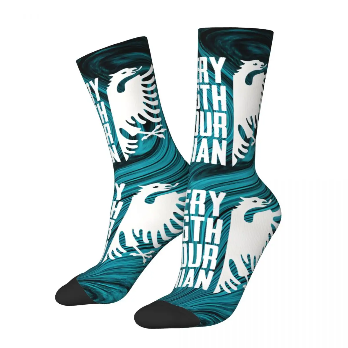 Eagle Flag Lover Men's Socks Vintage Harajuku Albanian Eagle Street Style Novelty Casual Crew Sock