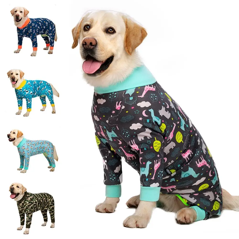 Soft Cozy Printed Coat Shirt Clothing Weaning Sterilization Nursing Belly Dog Clothes Dogs Jumpsuit Pet  Supplies Dog Pajamas