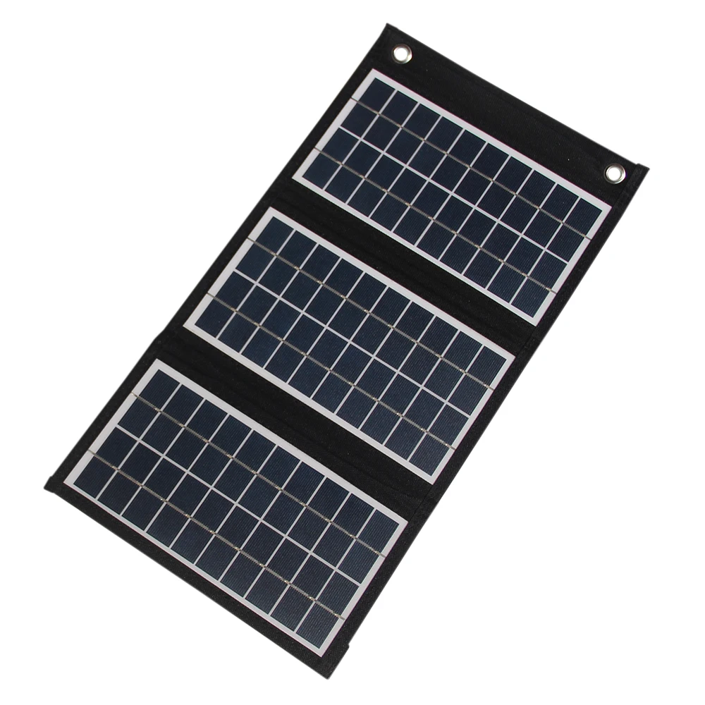 30W 5V Folding Solar  Charger Portable 5V  Dual USB Output Waterproof Foldable Solar Panel Battery Charger For Mobile Phone