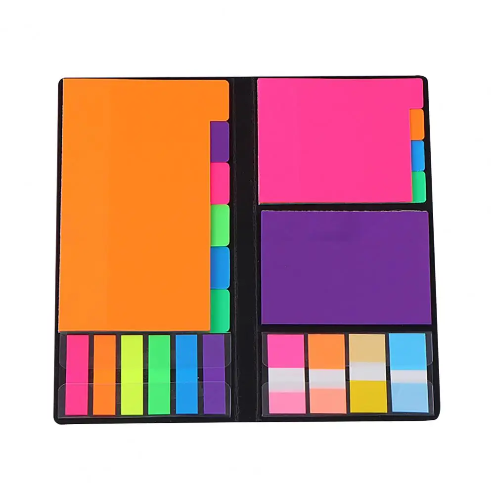 No Residue Sticky Notes Colorful Waterproof Sticky Notes Set for Home Office School Easy Tear-off for Business for Organization