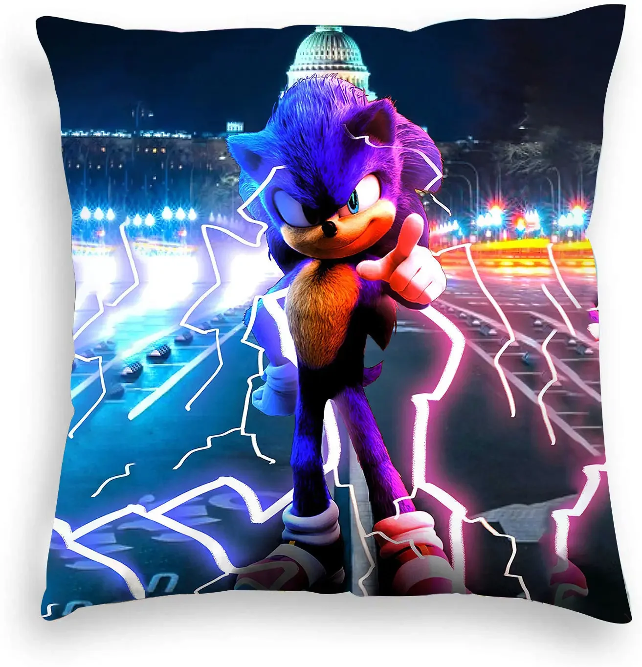 Sonic 3D Double Sided Printed Pillowcase Sofa Decoration Pillow Leather Hedgehog Car Living Room Pillow Pillow Pillow Gifts