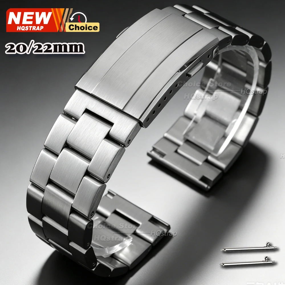 Neues 20mm 22mm Taucherarmband für Oyster Hochwertiges Gebürstetes Edelstahl-Armband für Water Ghost Geschäfts-Armband für Seiko
