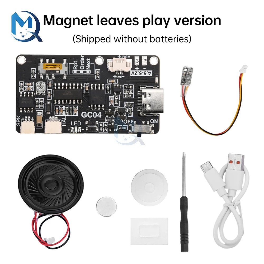 GC04 Static Card Movement Creative Gift Box Christmas Birthday Card Music Cover Wall MP3 Download Voice Tech TYPE-C