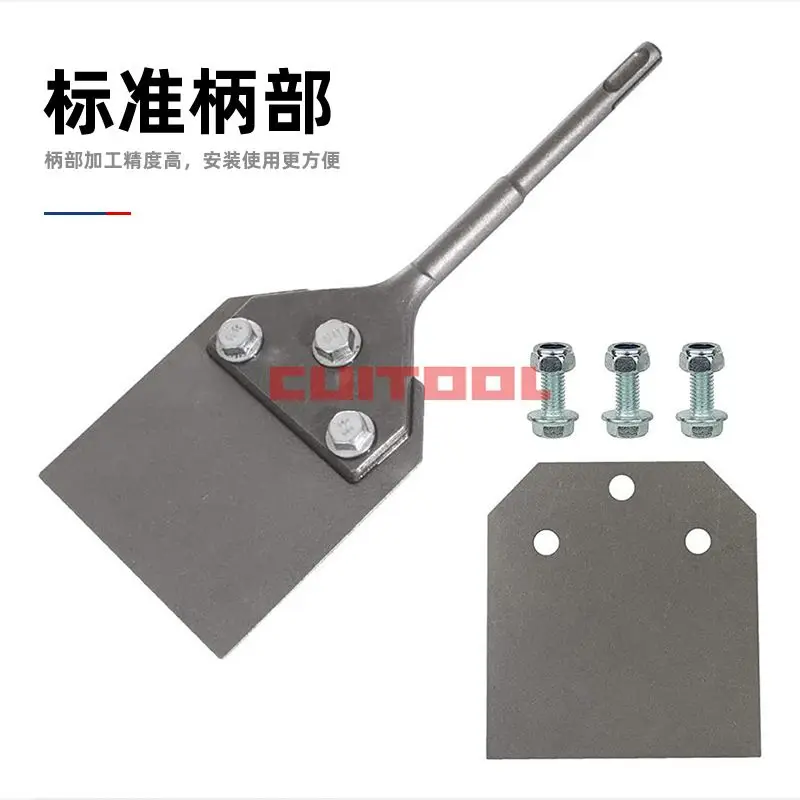 

Молоток-зубило с круглой ручкой и четырьмя зубьями, со скребком-винтом, для уборки пола, плоское зубило для плитки, эффективное.