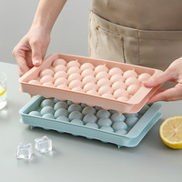 33 Ice Boll Hockey PP Mold Frozen Whiskey Ball Popsicle Ice Cube Tray Box Lollipop Making Gifts Kitchen Tools Accessories