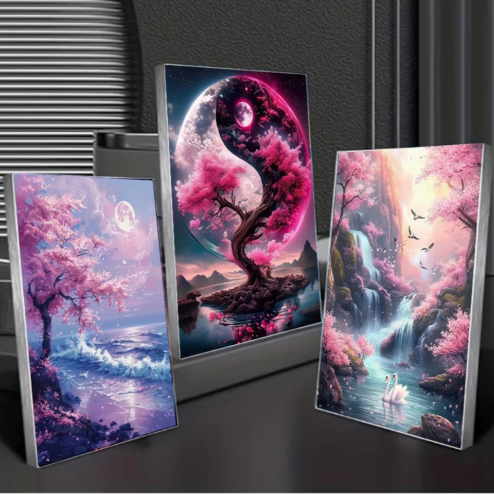 Resin Craft For Beginners - Peinture à losanges paysagère, motif fleur
