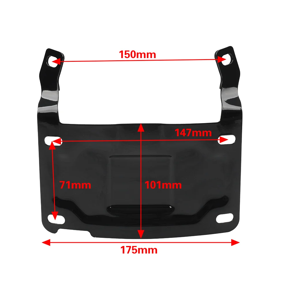 1Pcs Motorcycle License Plate Relocation Mount Support Aluminum Black/Chrome For Harley Heritage Softail Classic FLSTC 1986-2006