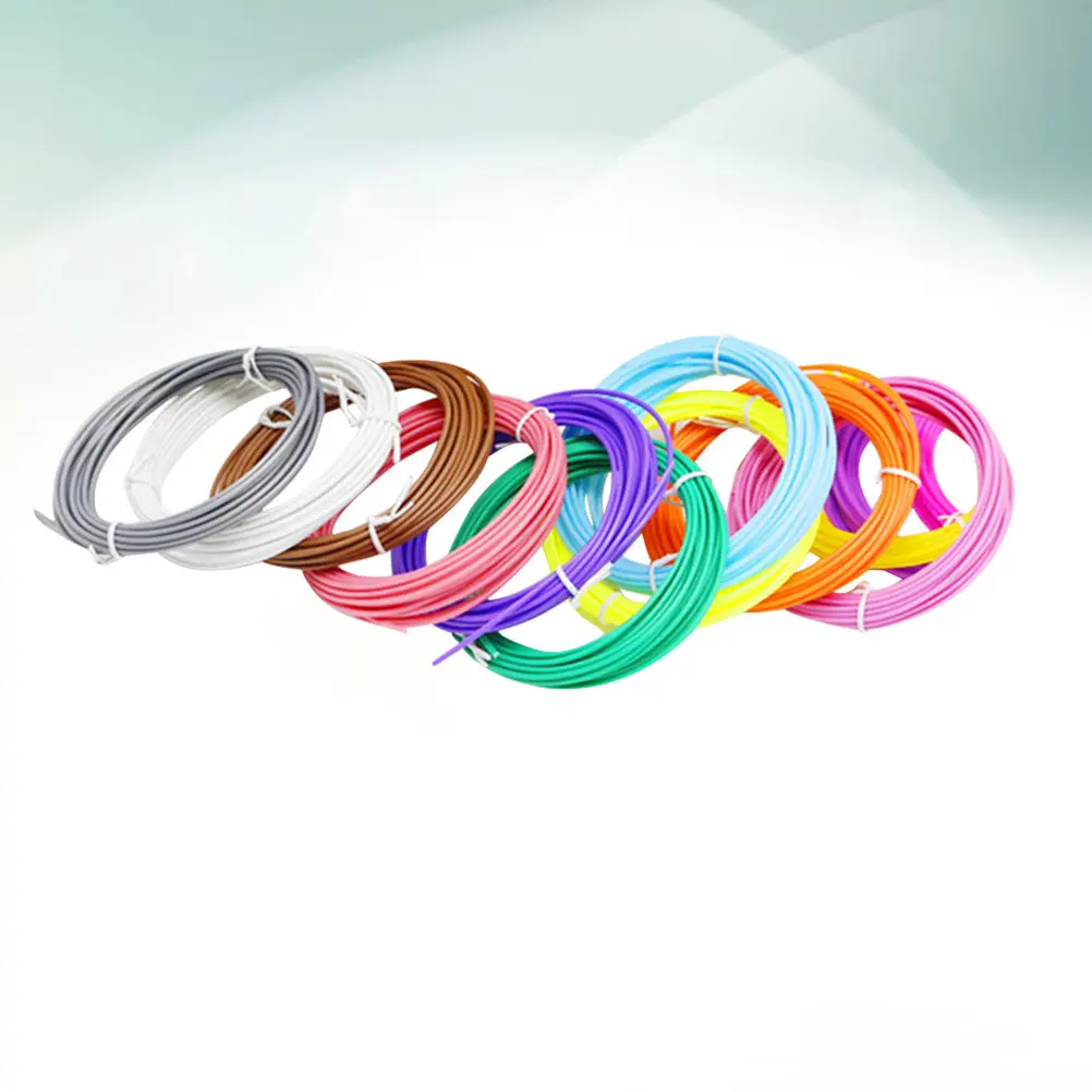 

1Set 3D Filament Pen with 10 Vibrant 1.75mm Pcl Plastic Filament Set for Drawing Painting Learning Color Recognition 3D
