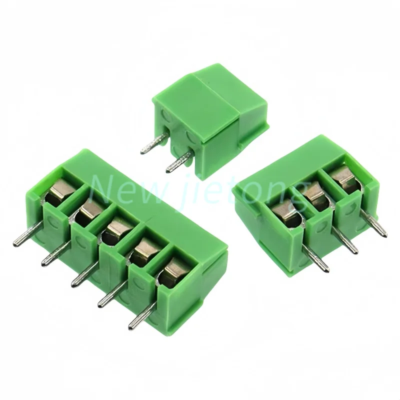 100pcs KF350-3.5-3P Terminal 300V 10A Screw 2/3Pin 3.5mm Straight Pin PCB Screw Terminal Block Connector