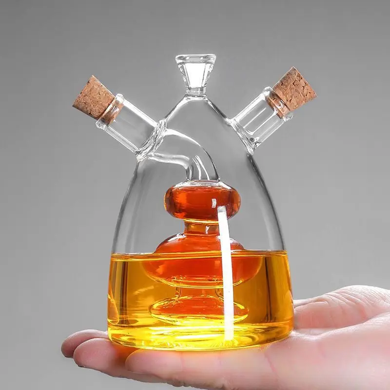 

Double-layer glass creative leak-proof one-pot dual-purpose double-mouth seasoning bottle