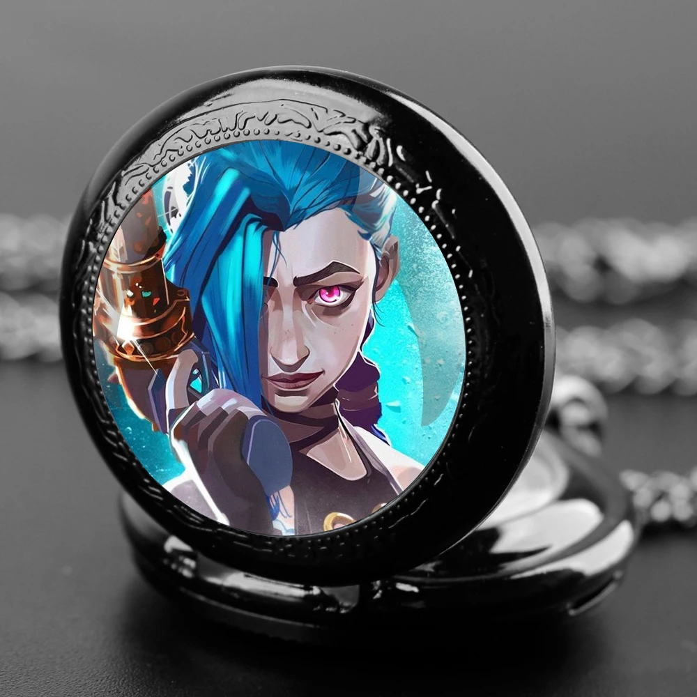 Arcane Jinx Orologio da taschino al quarzo creativo unico Collana Accessorio Orologio a catena Souvenir per bambini Migliori regali per bambini Uomini