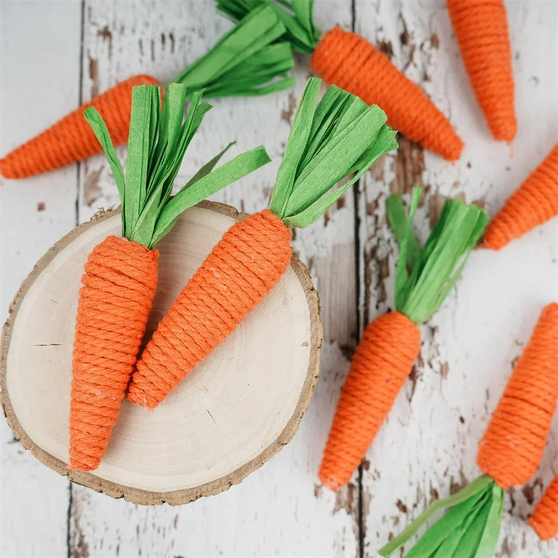 Easter Carrot Ornaments Carrot Toys Tiered Tray Decorations Desk Decor for Home Holiday Party Favors