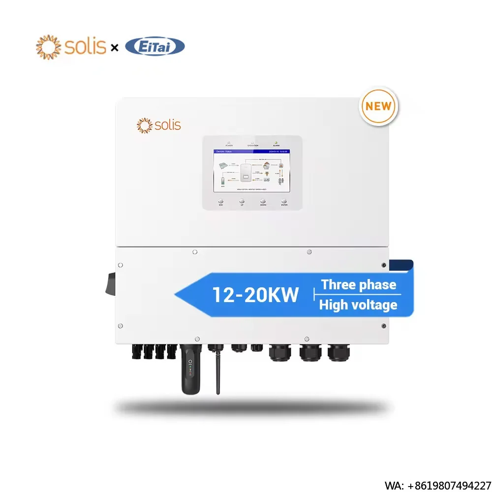 Ginlong Solis Home S6-EH3P20K-H 380V 20kva 20kw Hybrid Solar Power Inverter High Voltage Efficiency 3 Phase for Solar Systems