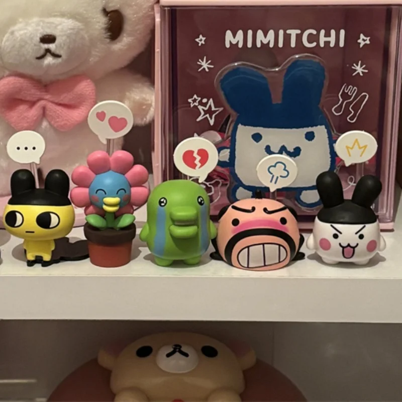 

In Stock Bandai Tamagotchi Memetchi Style Toys Happy Angry Sad Happy Expressions Mini Figure Set For Desk Decor Model Toy Gifts