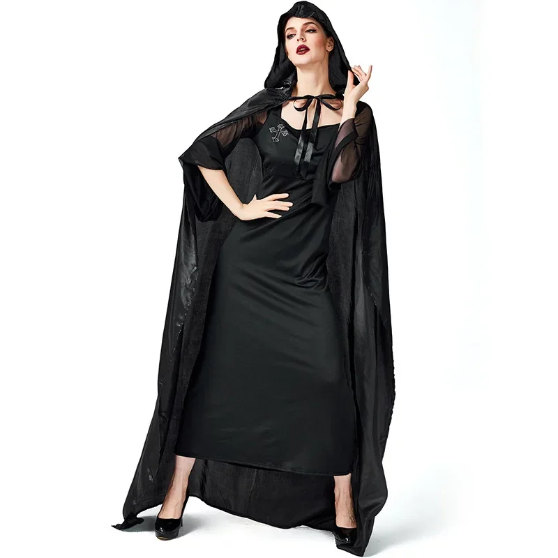 Costume da vampiro strega fantasma cosplay di Halloween per donna