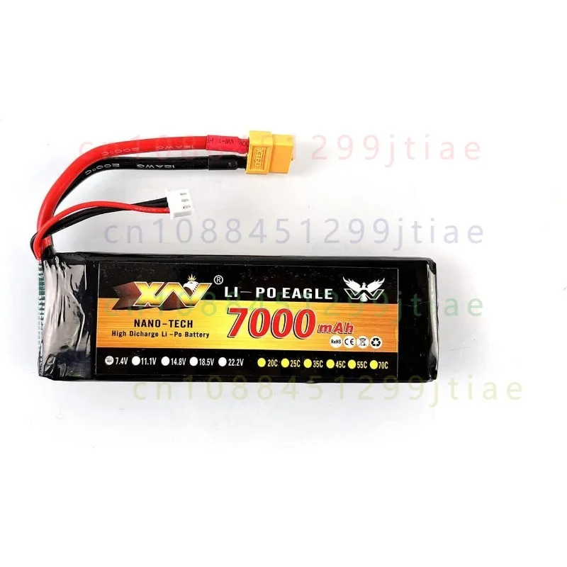 1x 7.4V 7000Mah Lipo Battery Xt60 for 1/16 Henglong Rc Tanks Remote Control Cars