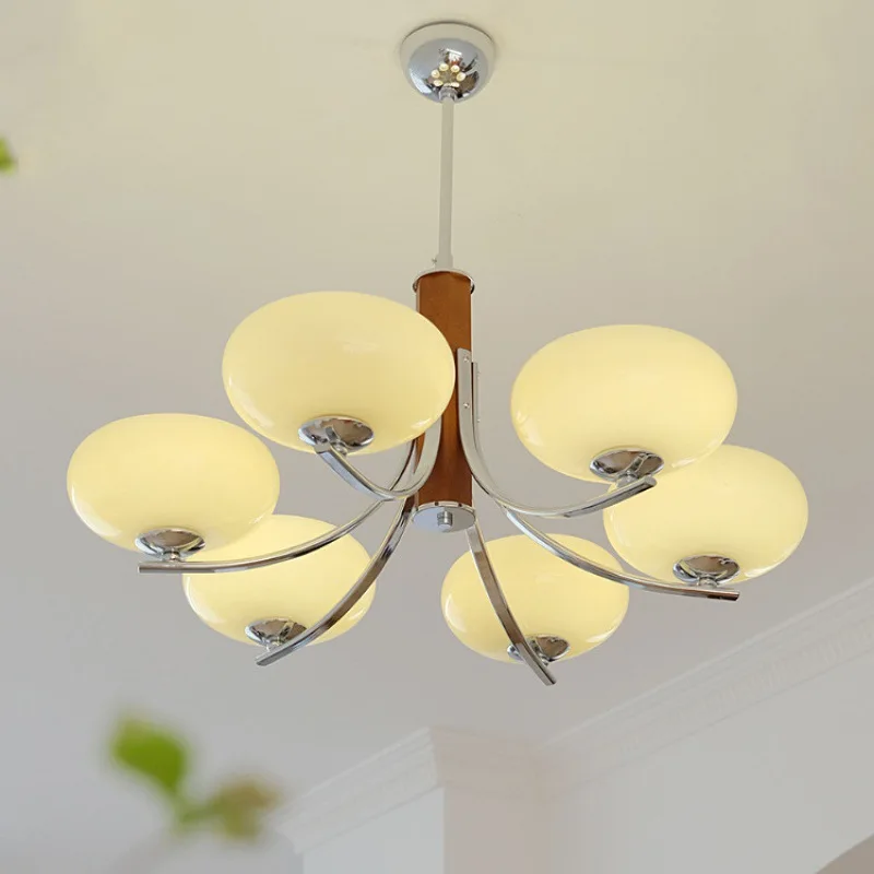 Nordic Electroplating Iron Art LED Chandeliers Rotundity Glass Hanging Lamps Living Room Bedroom Hotel Restaurant Pendant Lights