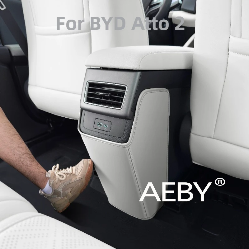 

AEBY For BYD Atto 2 2024 Anti-Kick Scratch Guard Pad,Rear Armrest Kick Guard,Anti-Scratch Protector,Anti-kick protection suit