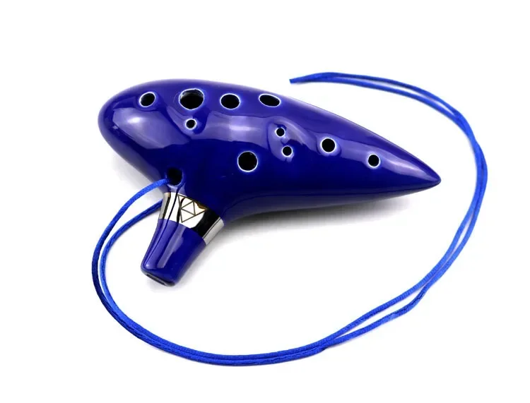 Heiß ﻿ Ocarina Ceramic Legend Of 12 Tones Alto C Keramik-Ocarina Musikinstrument mit Liederbuch, Halsschnur und Halskordel – Detail 14