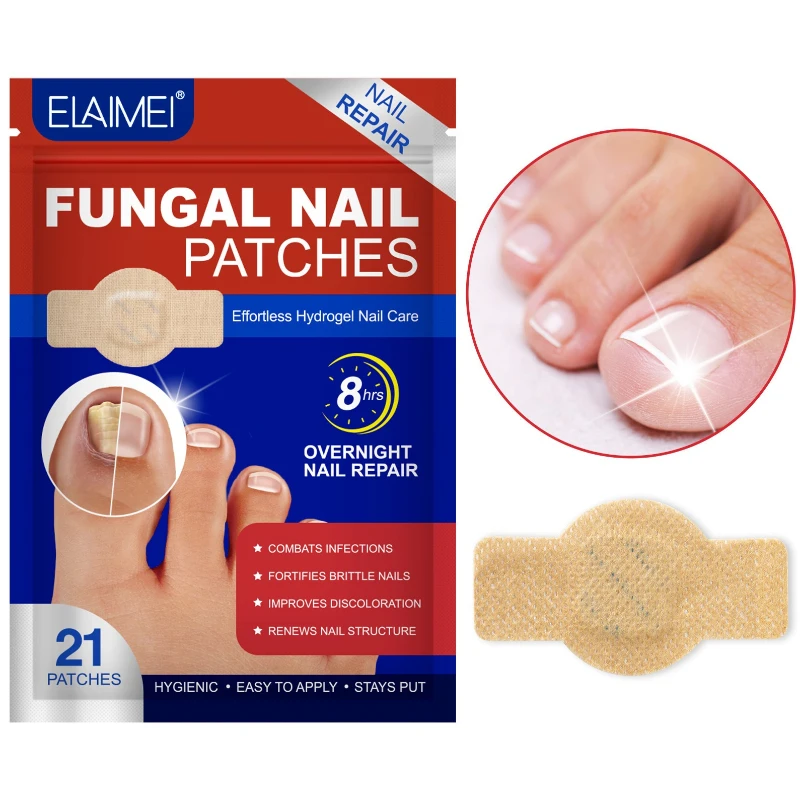 Nail Care Sticker ELAIMEI Bacteriostatic Nail Sticker Nail Groove Ingrown Nail Bacteriostatic Gel 21pcs Foot Patch