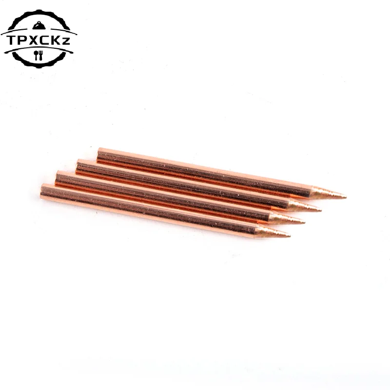 2Pcs 3mm 18650 Small Lithium Battery Hand-held Spot Welding Pen Aluminum Oxide Copper Spot-welding Needle Electrode Tip