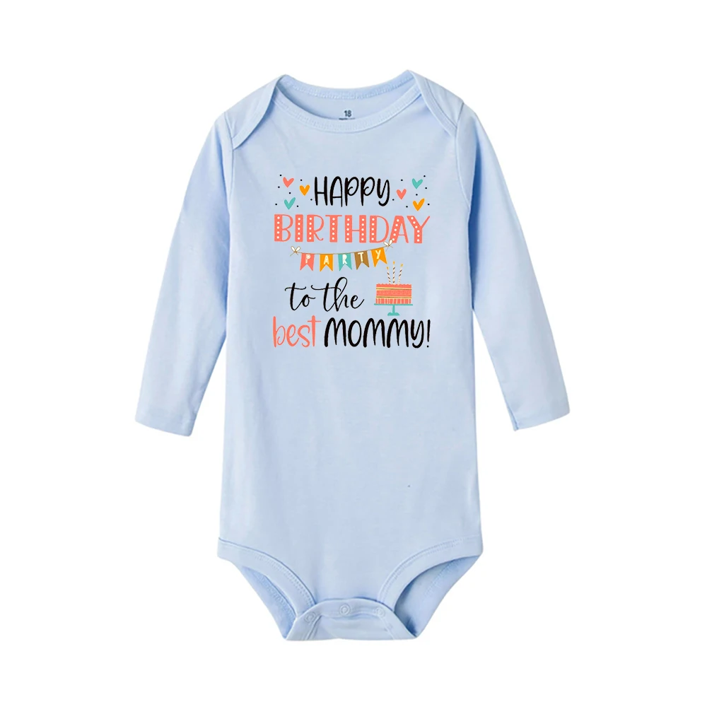 Happy Birthday To The Best Mommy Daddy Newborn Twins Baby Romper New Born Baby Boys Girls Items Daddy and Mommy Birthday Present