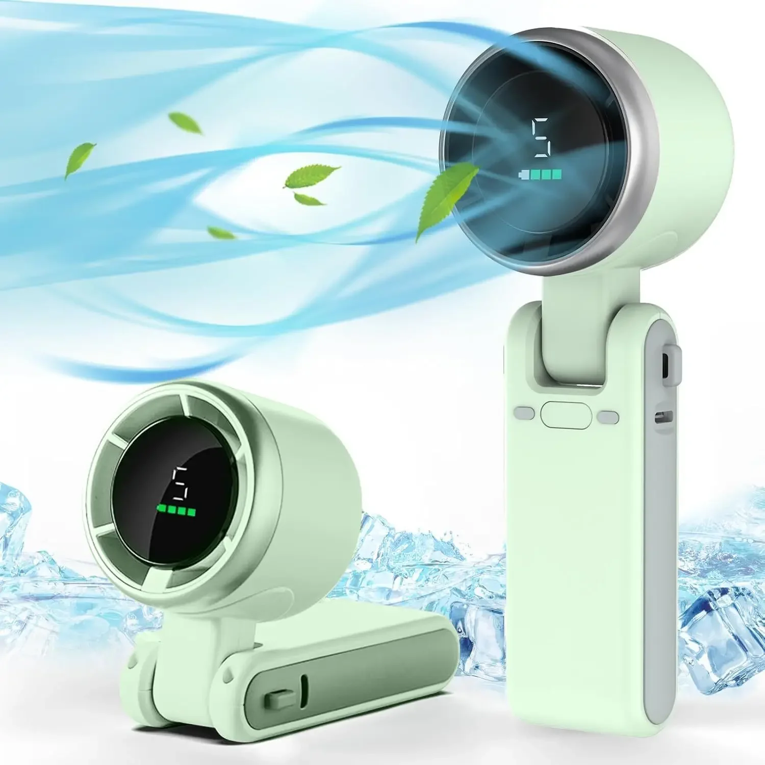 3-in-1 Fan, 5-speed, 3600mAh Rechargeable Lithium Battery, USB Charging, Travel Mini Fan - Image 5