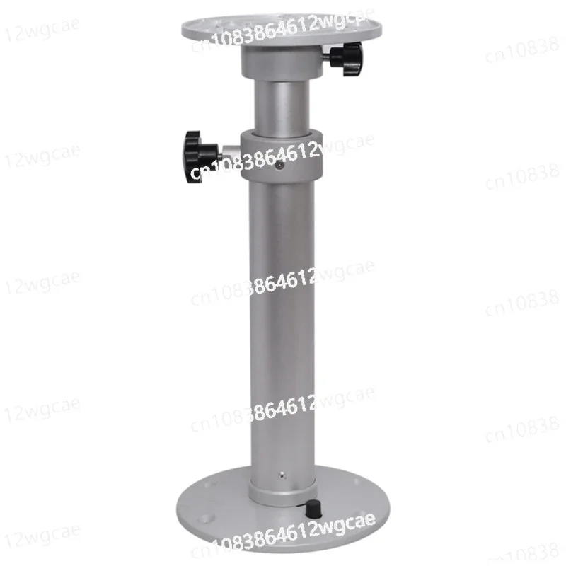 Detachable Table Base Stand Leg Base Removable Lifting Table Leg Aluminum Alloy Table Base for RV Boat Yacht Silver White