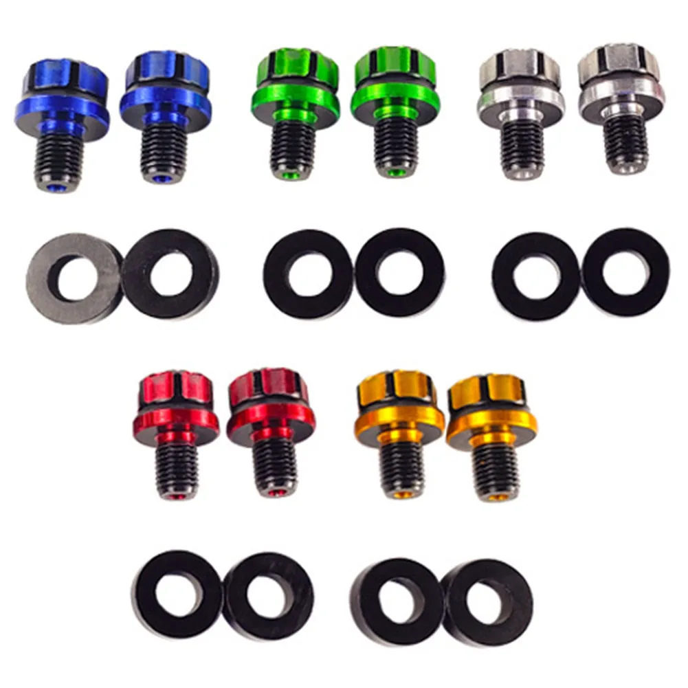 2Pcs Motorcycle Mirror Hole Blanking Screws Bolts Mirror Hole Screws Aluminum Rear View Mirror Screws For Most Motorbike