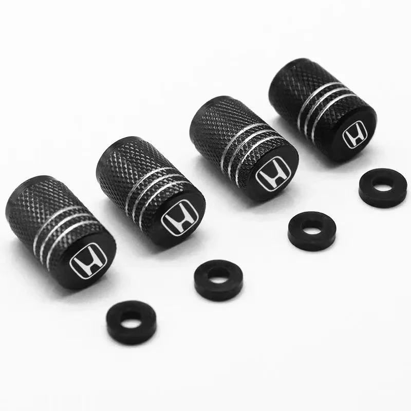 4pcs Car Wheel Tire Valve Caps Stem Case Covers For Honda Civic Accord Crider City XRV CRV HRV Inspire Fit Odyssey Envix