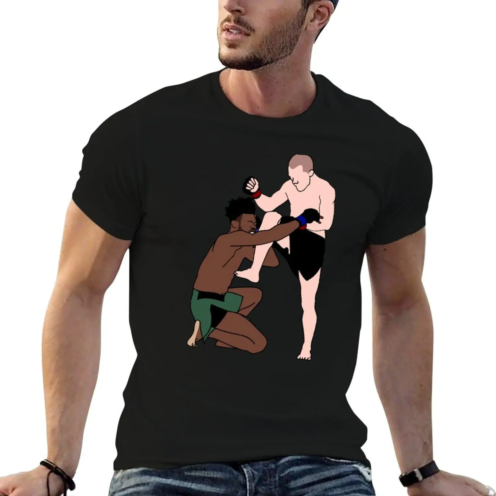 yan give a knee to sterling T-Shirt funny shirt cotton hippie clothes T-shirts for men cotton