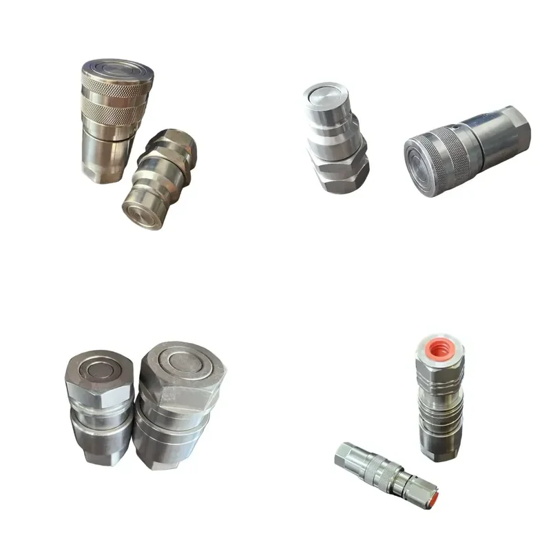 Hydraulic Non-spill Flat Face Quick Connect Disconnect Coupling Push to Connect Coupler (Stainless)