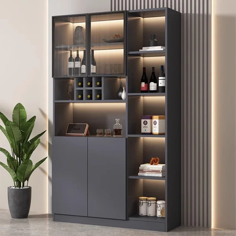 Liquor Display Wine Cabinets Cellar Showcase Glass Counter Wine Cabinet Shelf Corner Vitrina De Cristal Liquor House Furniture